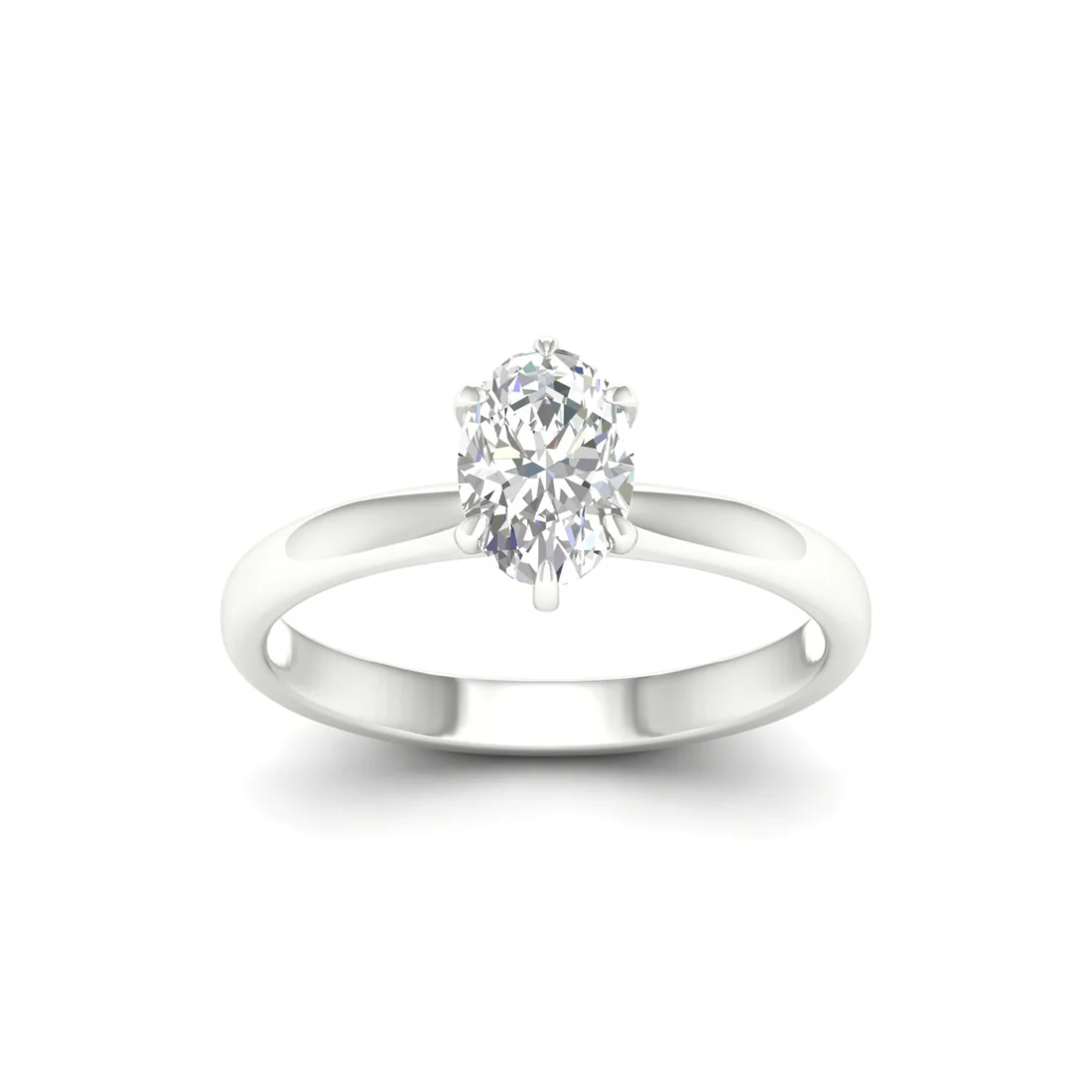 0.70 CTW Oval Solitaire Lab Grown Diamond Women Ring