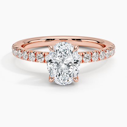 11/4Ct Oval Lab Grown Diamond Simple Engagement Ring