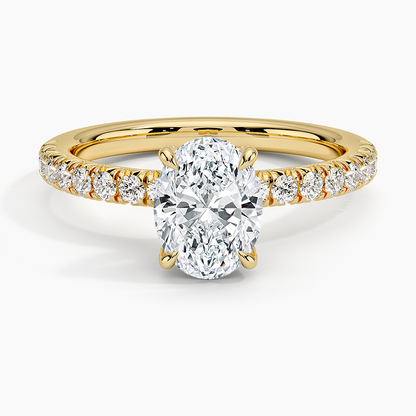 11/4Ct Oval Lab Grown Diamond Simple Engagement Ring