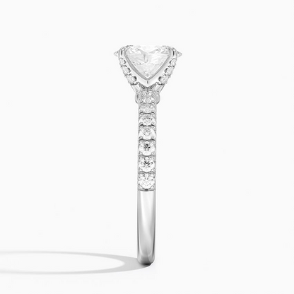 11/4Ct Oval Lab Grown Diamond Simple Engagement Ring