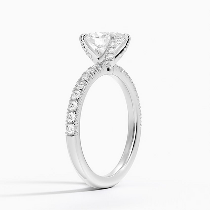 11/4Ct Oval Lab Grown Diamond Simple Engagement Ring