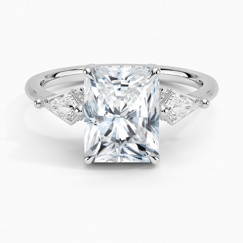 2Ct Radiant Lab Grown Diamond Hidden Accent Diamond Ring