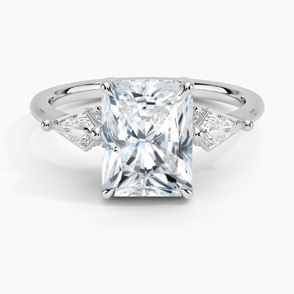 2Ct Radiant Lab Grown Diamond Hidden Accent Diamond Ring