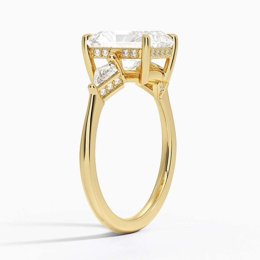 2Ct Radiant Lab Grown Diamond Hidden Accent Diamond Ring