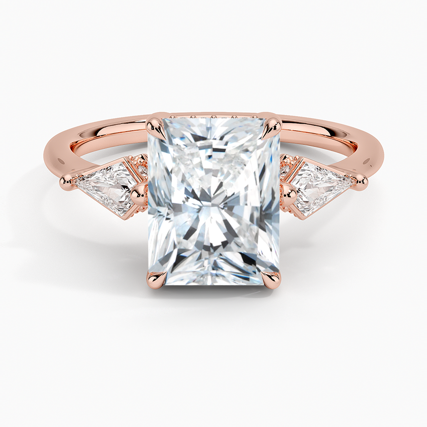 2Ct Radiant Lab Grown Diamond Hidden Accent Diamond Ring