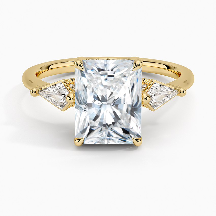 2Ct Radiant Lab Grown Diamond Hidden Accent Diamond Ring