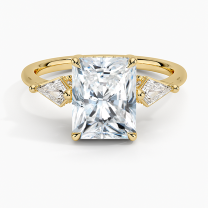 2Ct Radiant Lab Grown Diamond Hidden Accent Diamond Ring