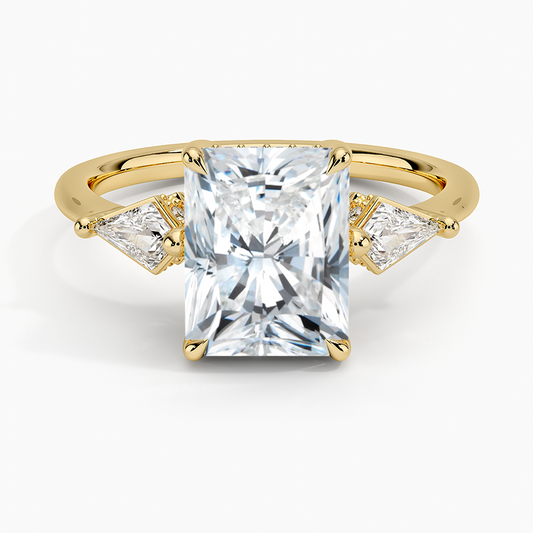 2Ct Radiant Lab Grown Diamond Hidden Accent Diamond Ring