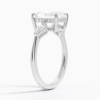 2Ct Radiant Lab Grown Diamond Hidden Accent Diamond Ring