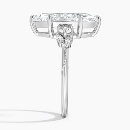 3Ct Marquise Lab Grown Diamond Three Stone Diamond Ring