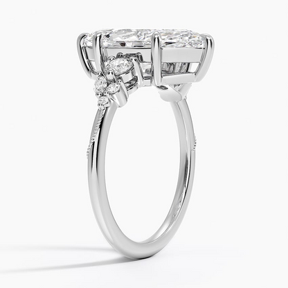 3Ct Marquise Lab Grown Diamond Three Stone Diamond Ring