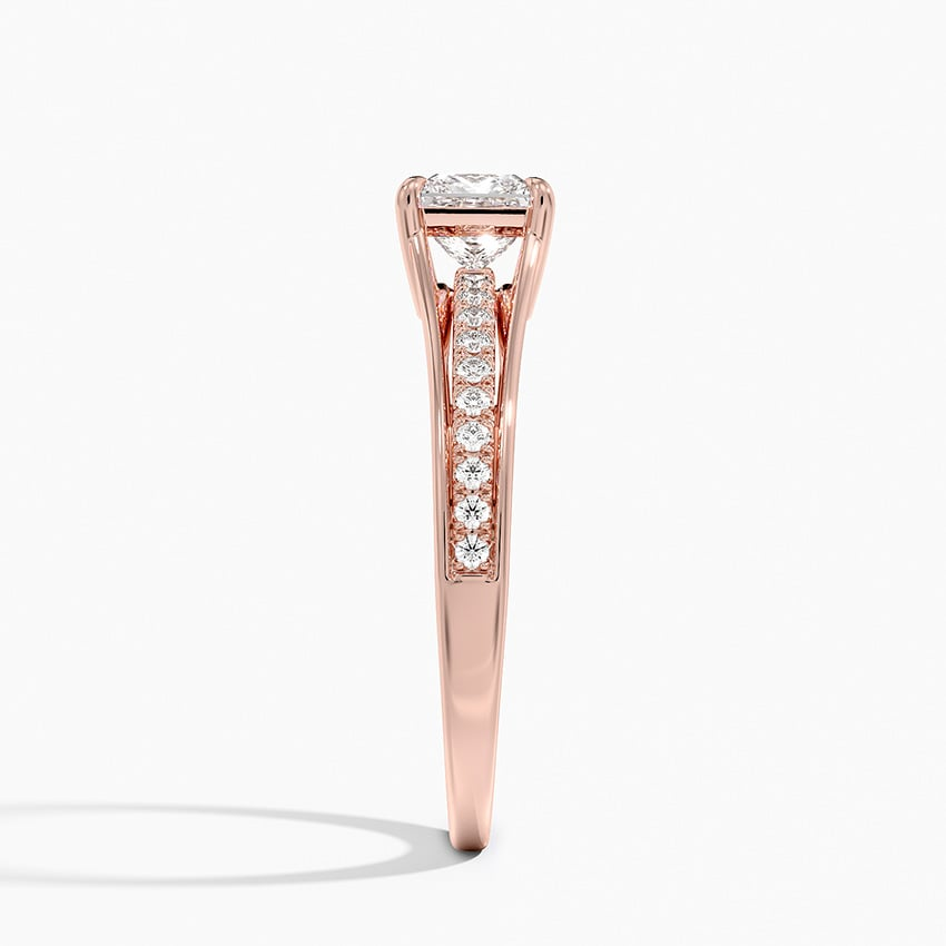 1/2CT Princess Lab Grown Diamond Split Shank Diamond Ring
