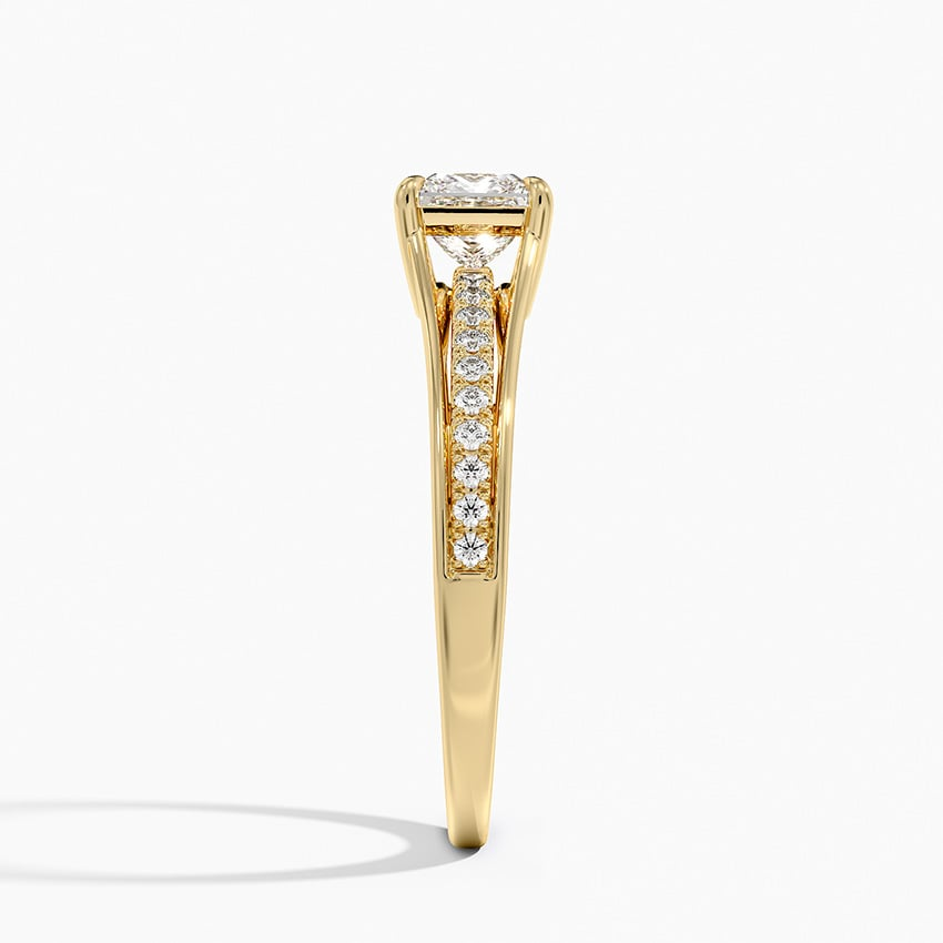 1/2CT Princess Lab Grown Diamond Split Shank Diamond Ring