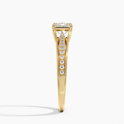 1/2CT Princess Lab Grown Diamond Split Shank Diamond Ring