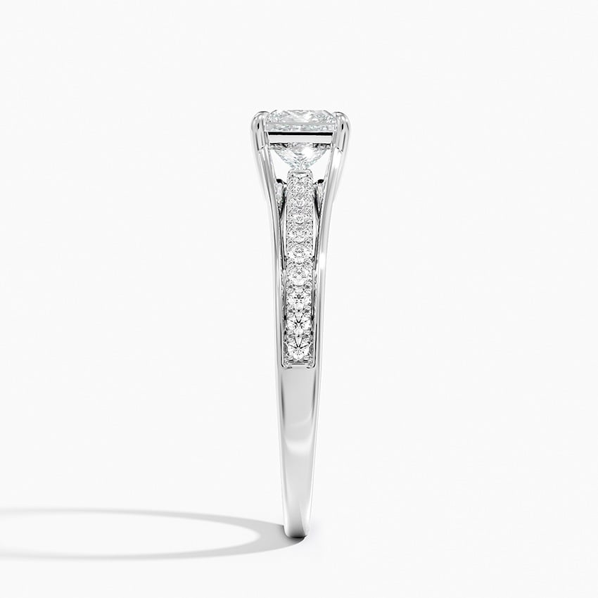1/2CT Princess Lab Grown Diamond Split Shank Diamond Ring