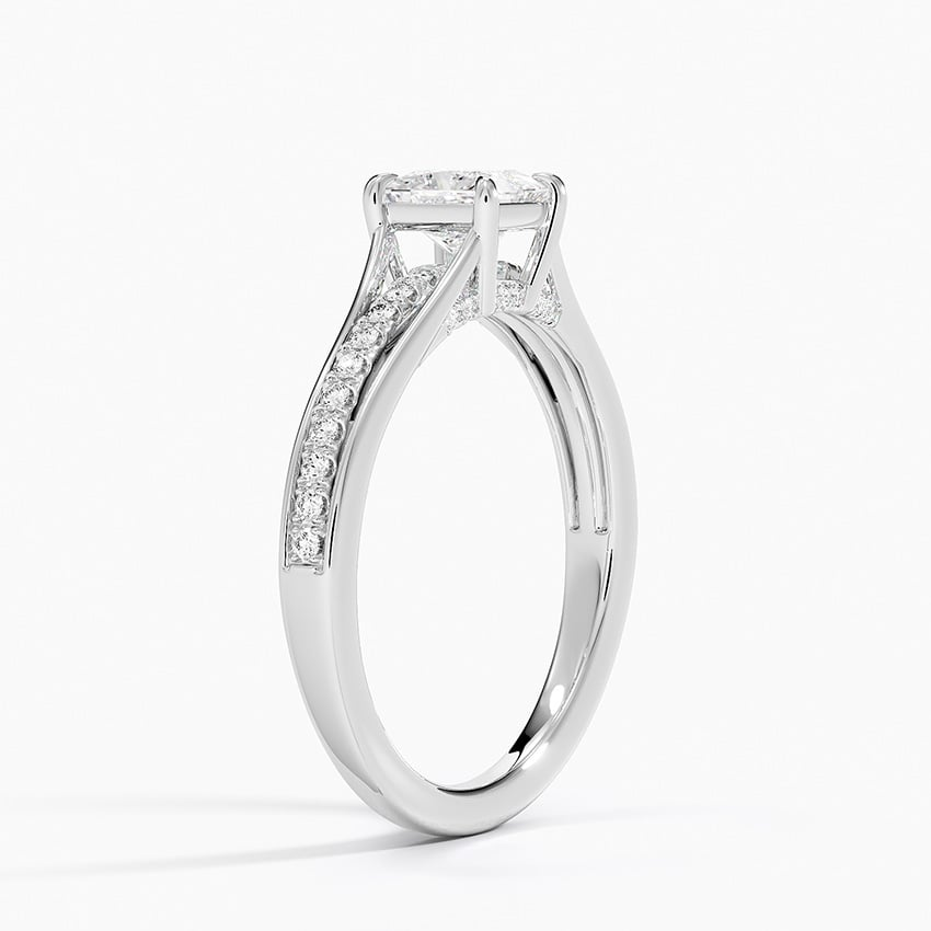 1/2CT Princess Lab Grown Diamond Split Shank Diamond Ring