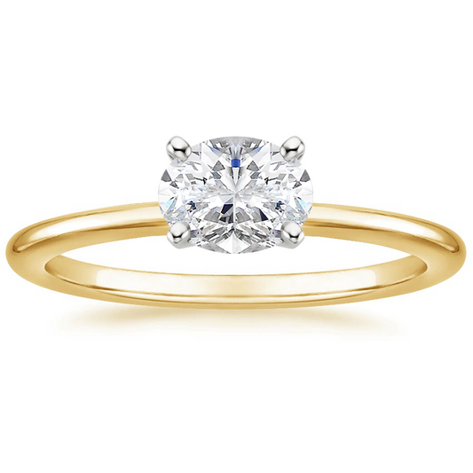 3/4Ct Oval Lab Grown Diamond Comfort Fit Solitaire Ring