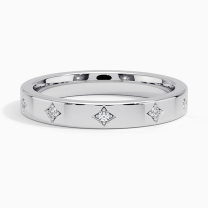 0.09 CTW Lab Grown Diamond 18k Yellow Gold Wedding Band