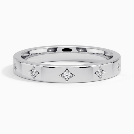 0.09 CTW Lab Grown Diamond 18k Yellow Gold Wedding Band