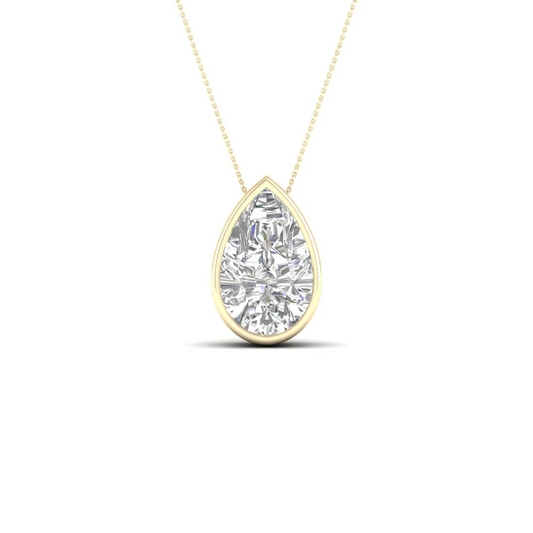 1.50 CTW Lab Grown Diamond Pear Cut Solitaire Pendant