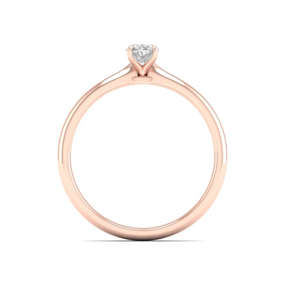 0.50 Ct Oval Lab Grown Diamond Solitaire Ring