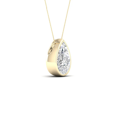 1.50 CTW Lab Grown Diamond Pear Cut Solitaire Pendant