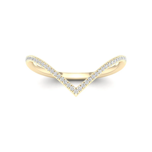 0.16Ctw Lab Grown Diamond Chevron Band