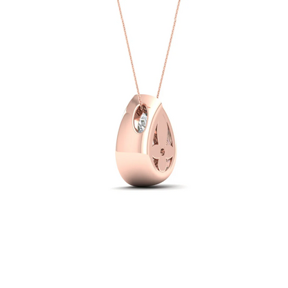 1.50 CTW Lab Grown Diamond Pear Cut Solitaire Pendant
