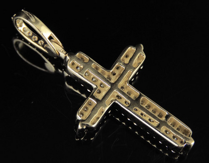 Iced Out 0.80 CTW Cross Lab Grown Diamond Pendant