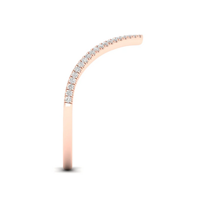 0.16Ctw Lab Grown Diamond Chevron Band