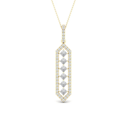 0.50 CTW Lab Grown Diamond Princess Cut Pendant