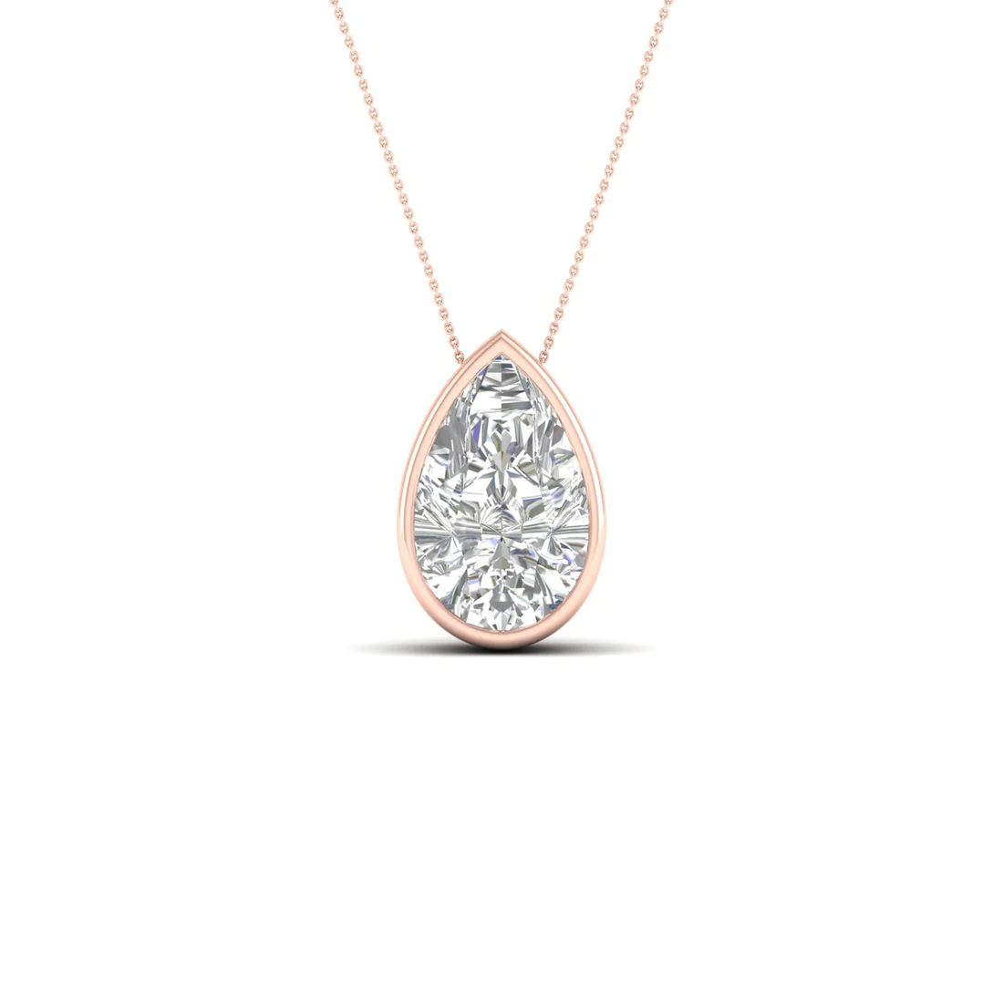1.50 CTW Lab Grown Diamond Pear Cut Solitaire Pendant