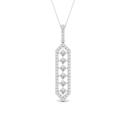 0.50 CTW Lab Grown Diamond Princess Cut Pendant