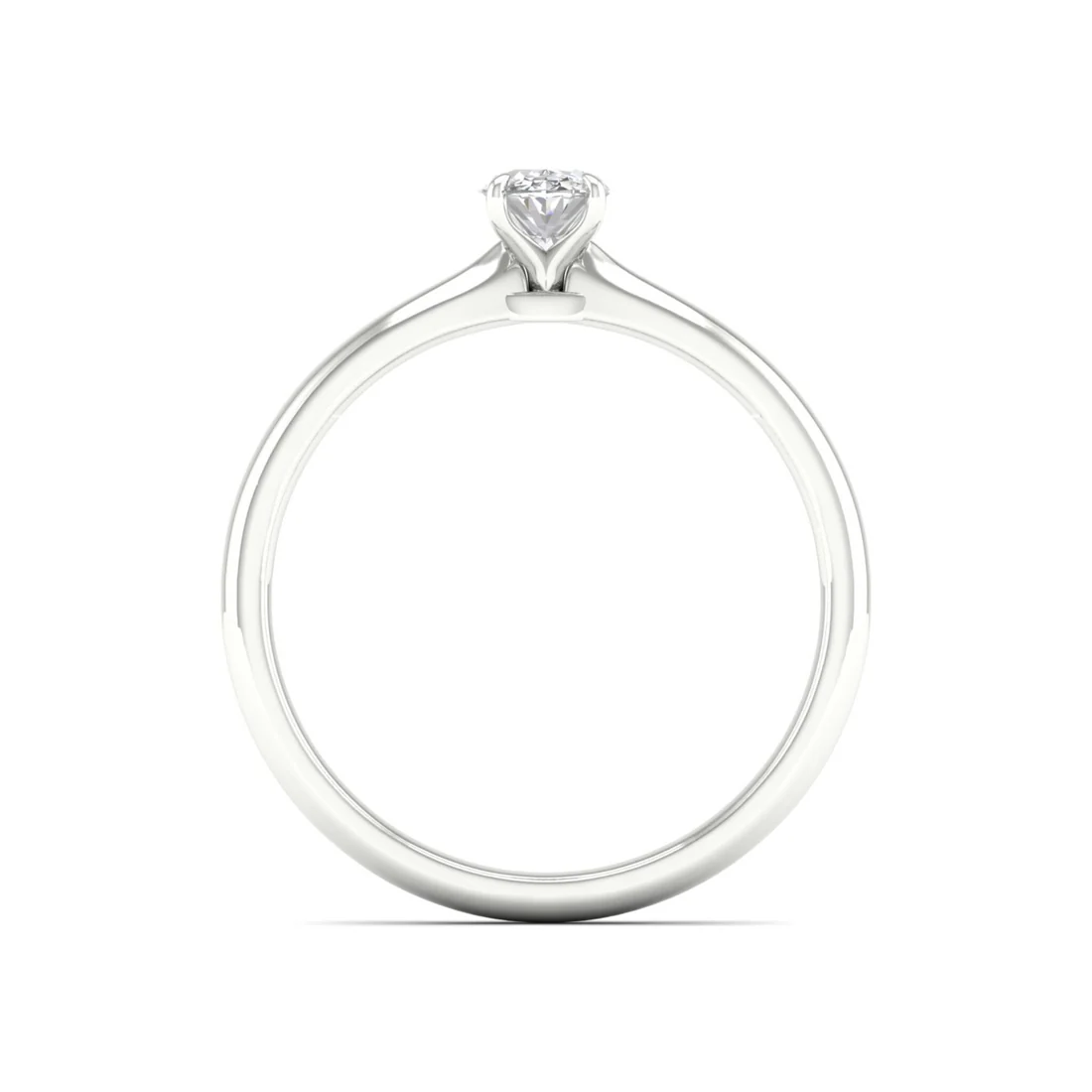 0.50 Ct Oval Lab Grown Diamond Solitaire Ring