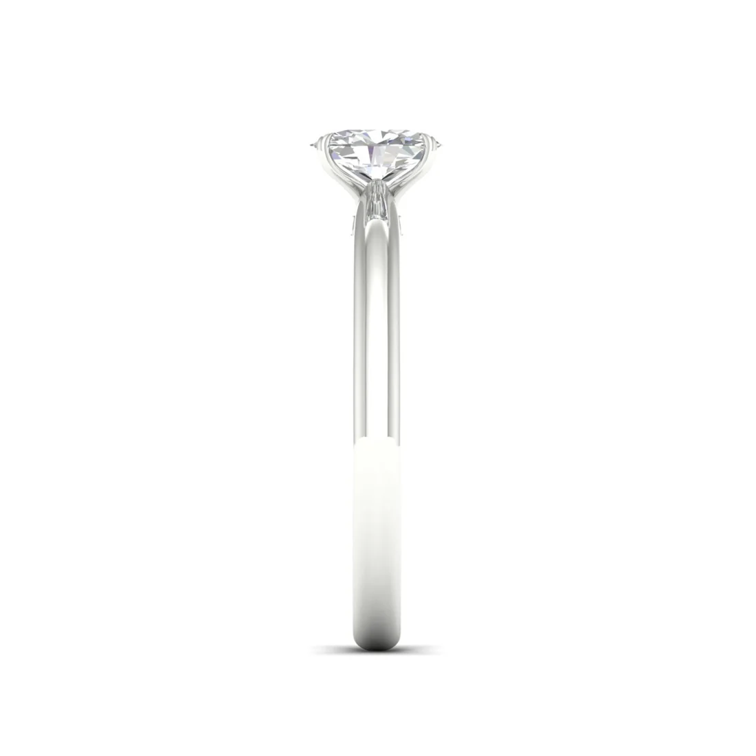0.50 Ct Oval Lab Grown Diamond Solitaire Ring