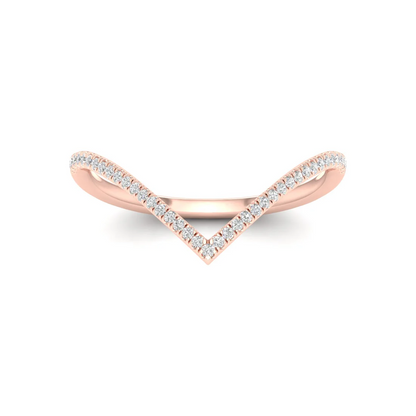 0.16Ctw Lab Grown Diamond Chevron Band