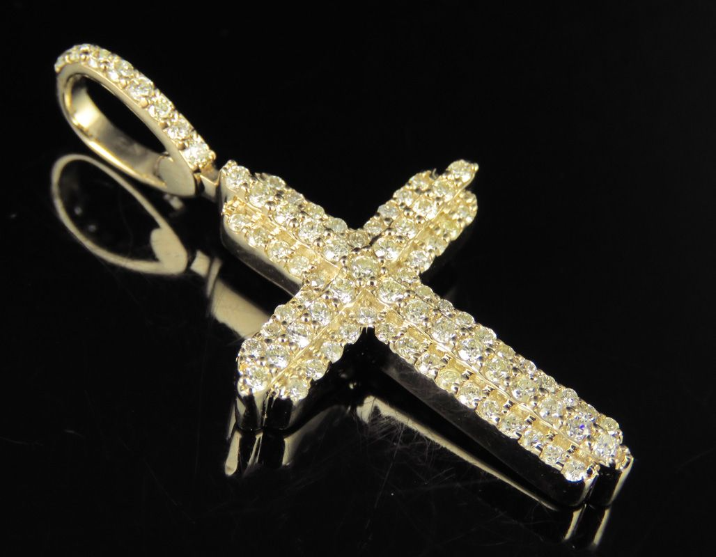 Iced Out 0.80 CTW Cross Lab Grown Diamond Pendant