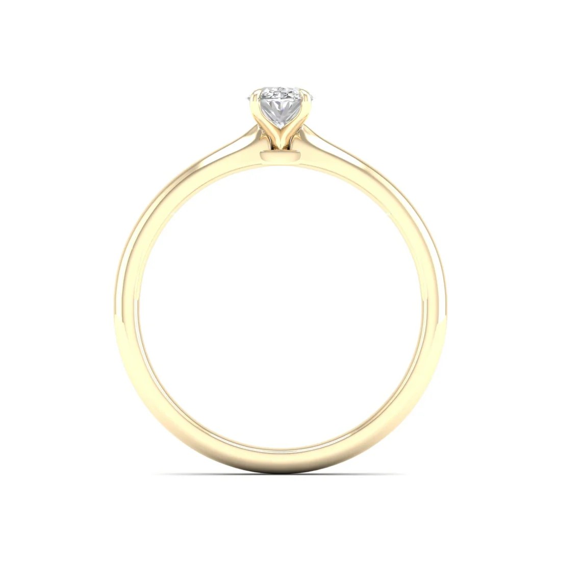 0.50 Ct Oval Lab Grown Diamond Solitaire Ring