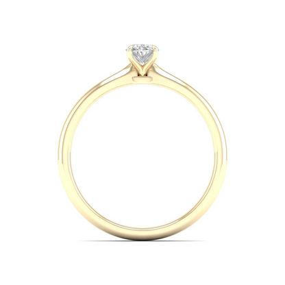 0.50 Ct Oval Lab Grown Diamond Solitaire Ring