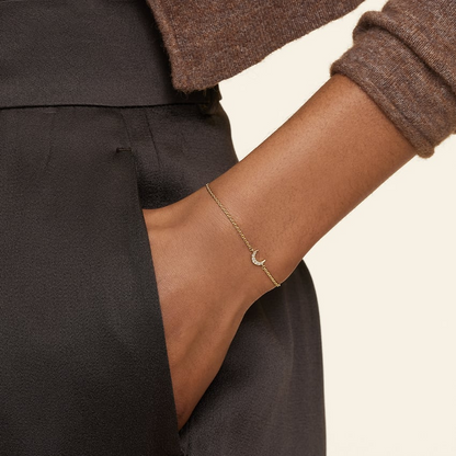 7 inch Crescent Certified Lab Grown Diamond Bracelet