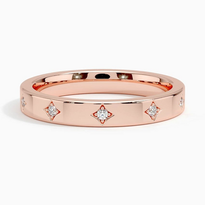 0.09 CTW Lab Grown Diamond 18k Yellow Gold Wedding Band