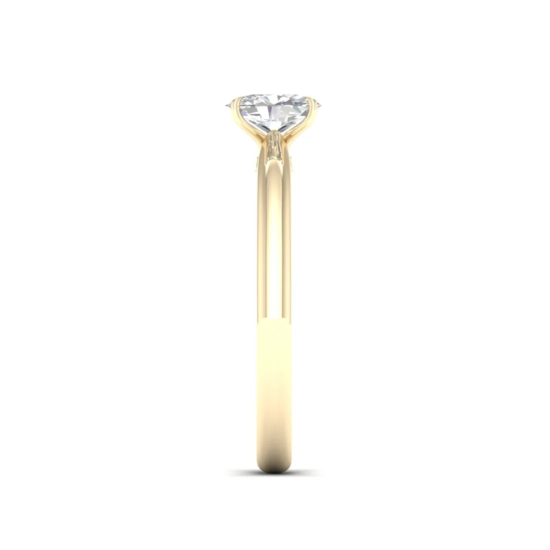 0.50 Ct Oval Lab Grown Diamond Solitaire Ring