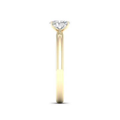 0.50 Ct Oval Lab Grown Diamond Solitaire Ring