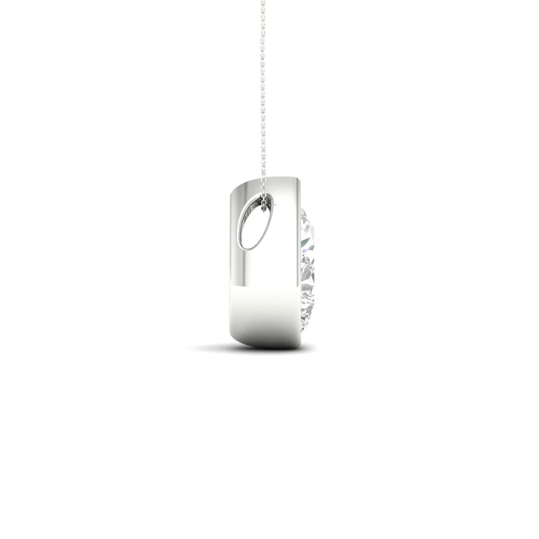 1.50 CTW Lab Grown Diamond Pear Cut Solitaire Pendant