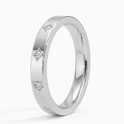0.09 CTW Lab Grown Diamond 18k Yellow Gold Wedding Band
