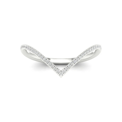 0.16Ctw Lab Grown Diamond Chevron Band