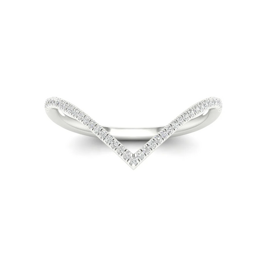 0.16Ctw Lab Grown Diamond Chevron Band