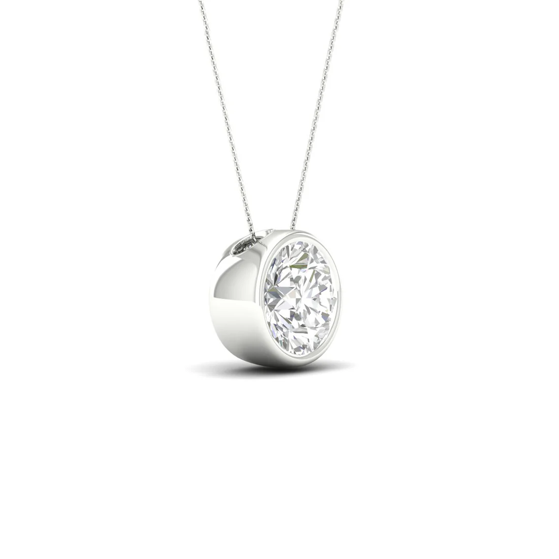 1.50 CTW Lab Grown Diamond Bezel Set Pendant
