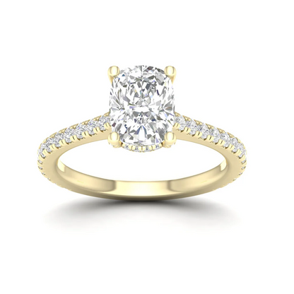 2.60 CTW Cushion Lab Grown Diamond Halo Engagement Ring