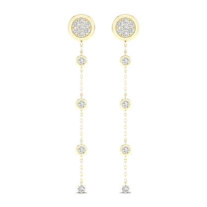 0.38 CTW Lab Grown Diamond Button Pave Drop